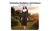 Full-Length Robe Nun attire Set timeless Design Cosplay Outfit Loose Fit Religious Costume Lightweight for Cosplayers, Party-& and attenders, actors, Halloween, Theatrical Performance, Stage Performances, religious institution Activities
