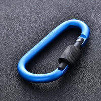 Heavy-Duty 8CM D-Ring Locking Carabiner for Outdoor Climbing & Backpacking