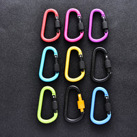 Heavy-Duty 8CM D-Ring Locking Carabiner for Outdoor Climbing & Backpacking