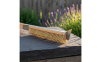 Wooden Handle Copper Wire Brush Screwdriver Included Pizza Brush Hanging Loop Cleaning Tool Narrow Head for Barbecue
