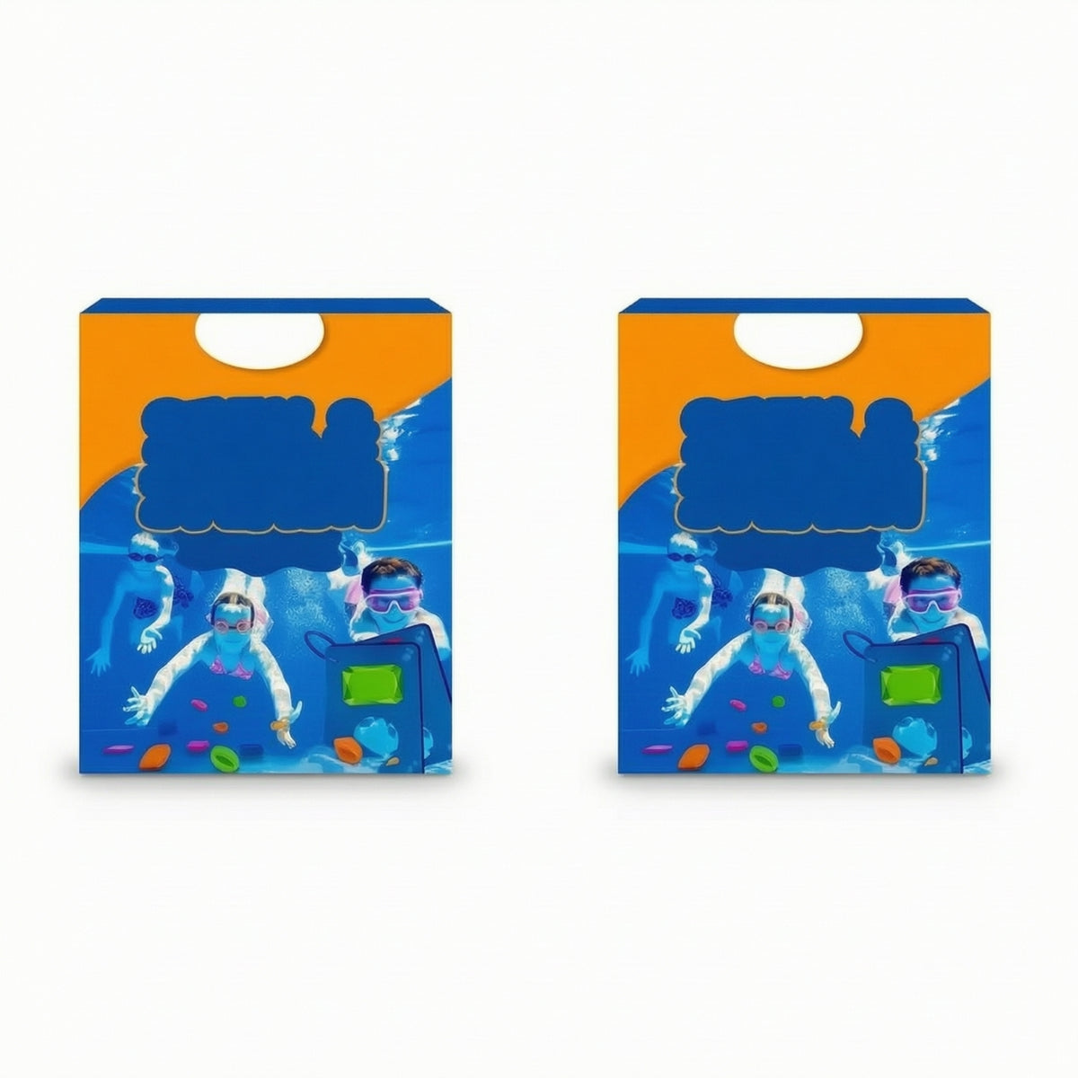2 Pieces Underwater Search Game Portable Seek and Find Game Set with Mesh Bag Pool Toy Set with Mesh Bag Compact Tear-Resistant