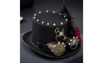 Hat with Goggles Halloween Steampunk Hat Unisex Headwear for Cosplayers, Costume Parties