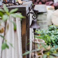 Rustic Iron Wind Chime Doorbell with Bird and Branch Design