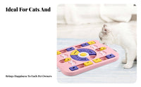 Dog and Cat Food Brain Teaser Squeaky Button Interactive Pet Brain Teaser Feeder