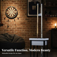 Freestanding Pool Cue Rack Space-Saving Design Billiard Cue Stand Sturdy and Stable Billiard Floor Holder for Man Cave, Bar