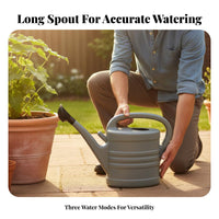 Gentle Shower Spray Plastic Watering Can with Sprinkler Head Lightweight Sprinkler Head Watering Can Leak-Proof Design Plastic Garden Water Pot Wide Mouth Opening for Gardeners, Balcony, Patio, Indoor Plants