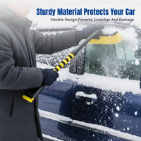 Winter Car Ice Removal Tool, Detachable Multi-Functional Cleaning Brush, ABS, Flexible Rubber Blade
