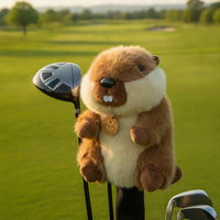 Golf Club Head Cover with Knit Sleeve Funny Driver Headcover Black Driver Head Cover for Golfers