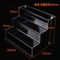 Multi-layer Acrylic Display Stand for Cosmetics, Jewelry, and Merchandise