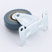 Industrial Caster Wheels with Brake, Gray PVC Light Duty Swivel Casters for Carts