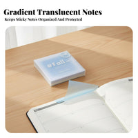 112 Pieces Gradient Sticky Note Set Translucent Paper Notes Multi-Paper Note Organizer for Scrapbookers, Teenagers, School, Office