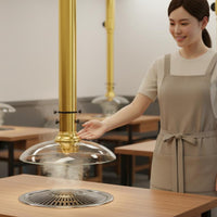 Easy to Clean BBQ Exhaust Hood Stainless Steel Ventilation Equipment Blast-resistantProof for Restaurant Owners