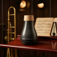 Carbon Fiber Style Brass Slide Instrument Mute Even Response Practice Mute Quiet Brass Slide Instrument Silencer Lightweight for Brass Musicians, Rehearsal