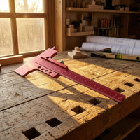 Etched Measurements Sliding T Head Ruler Adjustment Knobs Woodworking Marking Ruler Weight-Reducing Holes Carpentry Tool Anodized Finish