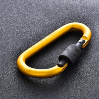Heavy-Duty 8CM D-Ring Locking Carabiner for Outdoor Climbing & Backpacking