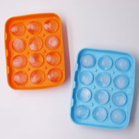 Silicone 12-Hole Round Ice Ball Maker Mold for Whiskey Cocktails