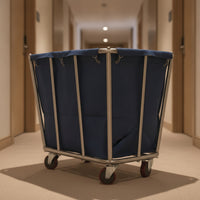 Linen Cart with Wheels Commercial Rolling Laundry Cart Removable Stainless Steel for Housekeepers, Janitors
