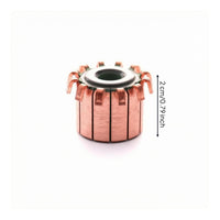 Model CHY-1518-12 Copper Rotary Commutator Hooked Tabs Segmented Commutator Wear-Resistant Mechanical Component Easy to Install
