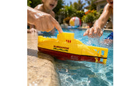 Rechargeable Wireless Control Underwater Vehicle Battery-Powered RC Underwater Vehicle Toy Plastic Aquatic Plaything Yellow and Red