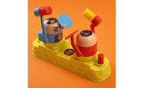 Push-Button Two-Player Battle Game Interactive Head-to-Head Battle Toy Molded Plastic Coil-Powered-Loaded Figure Game Desktop-Sized