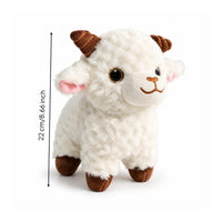 Sheep Stuffed Toy Fuzzy Sheep Stuffed Animal Plushie Soft Cartoon for Children, Shelf, Desk