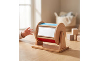 Developmental Wooden Drum Toy Early Learning Rotating Drum Sensory Fine Motor for Tabletop, Classroom