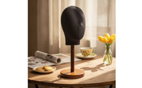 Mannequin Head with Wooden Base Sturdy Head Mannequin Hat Display Stand for Boutique Owners
