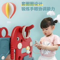 Kids' Elephant Slide and Chair Set with Story Machine, Thickened and Extended Indoor Playground Toy