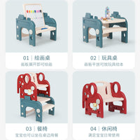 Kids' Elephant Slide and Chair Set with Story Machine, Thickened and Extended Indoor Playground Toy
