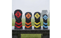 4 Pieces Sport Wood Headcover Set Water Resistant PU Leather Sport Headcover Numbered Course Wood Cover Snug Fit