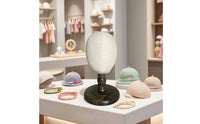 Cloth Covered Mannequin Head with Stand Hat Display Holder Lightweight for Hair Stylists
