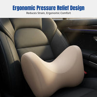 Car Neck Pillow Headrest Support, Viscoelastic Foam, Ergonomic, Adjustable, Universal, Comfortable for Driving