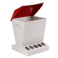 Vertical Chicken Feeder with 10 Holes, Rodent-Proof