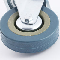 Industrial Caster Wheels with Brake, Gray PVC Light Duty Swivel Casters for Carts