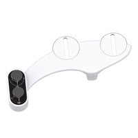 Non-Electric Bidet Toilet Seat Attachment with Dual Nozzles for Feminine Wash and Temperature Control