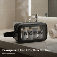 Transparent Makeup Bag Large Capacity Transparent Cosmetic Organizer Easy to Clean Waterproof Wash Bag for Jet-Setters, Students, Washroom, Gym