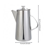 Polished Stainless Steel Pitcher Fitted Lid Beverage Pitcher Side Handle Metal Water Jug Cylindrical