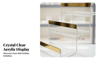 Acrylic Wallet Display Detachable Clear Acrylic Display Stand Multi-Tier Design Tiered Purse Holder for Collectors
