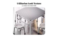 Foldable Design Square Folding Table Space-Saving Square Steel Dining Surface Installation-No-Assembly Portable Furniture Easy to Clean for Street Vendors, Restaurant Owners, Outdoor, Barbecue, Events, Camping