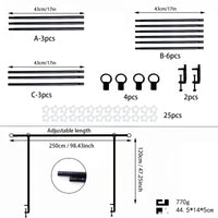Long-Lasting Metal Construction Table Clamp Balloon Arch Sturdy & Stable Design Adjustable Table Arch Stand Easy Tool-Effortless Assembly Clamp-On Decoration Rack Multi-Purpose for Birthday Party, Baby Shower, Holiday Celebration, Outdoor Picnic