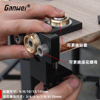 Woodworking Three-in-One Hole Positioning Tool for Dowel Joints and Panel Furniture