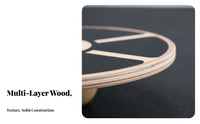 Long-Lasting Wood Construction Wooden Balance Board 360-Degree Rotation Round Balance Board Anti-Slip Surface Exercise Stability Disc Stable Base for Athletes, Physical Rehabilitation Patients, Seniors, Gym, Office