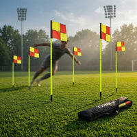 4 Pieces  Soccer Corner Flag Stable Soccer Training Poles with Flags Bright Ground Marker Kit for Match-Day Setup