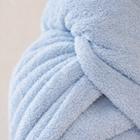 Fleece Drying Wrap for Women Adults, Microfiber Towel Turban for Daily Use Morning Routine, Anti-Frizz Wide Tail Design