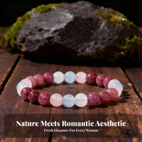 Handmade Woven Bracelet Adjustable Fit Natural Stone Bracelet Lightweight