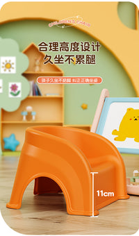 儿童塑料小凳子靠背椅宝宝沙发加厚家用小椅子洗澡凳幼儿园矮凳子 柠檬黄（蛋形椅/加厚防滑）适用0-5岁