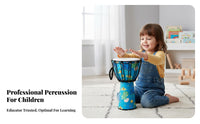 Easy to Learn children's Djembe Portable Toddler Drum Lightweight Percussion Instrument Tuningunrestricted for Preschoolers, Kindergarten Teachers, Early Education, Music Class, Classroom, Playtime