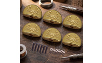 6 Pieces Carved Guitar Tuner Button with Screw Half-Round Guitar Tuner Buttons Decorative Tuning Peg Handles Metal for Guitarists