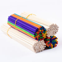 DIY Craft Wooden Dowel Rods for Kids, Birch Wood Sticks for Models and Crafts