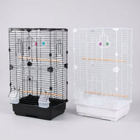 Large Bird Cage and Two-Tier Parrot Cage for Cockatiel, Indoor Double Tier Bird Cage with Accessories, Spacious Mansion Design for Parakeet